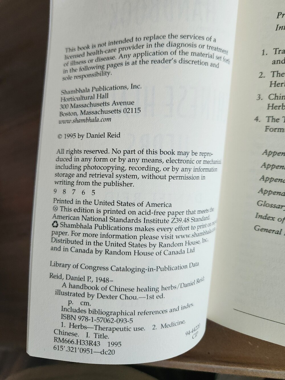 Handbook of Chinese Healing Herbs Daniel Reid 108 Medicinal Herbs Paperback 1995 - Picture 7 of 7